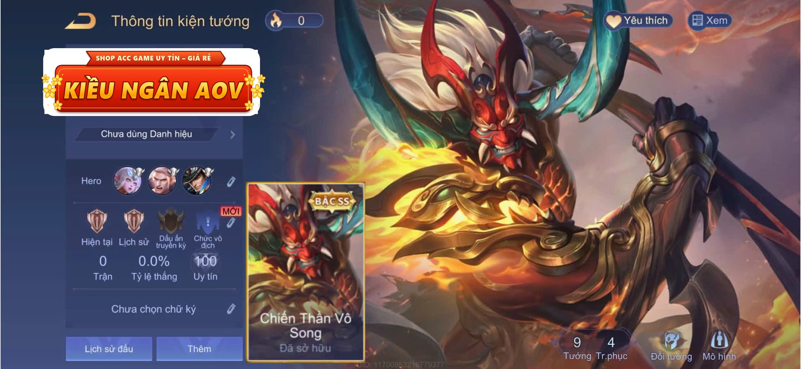 triệu vân chiến thần vô song không nút