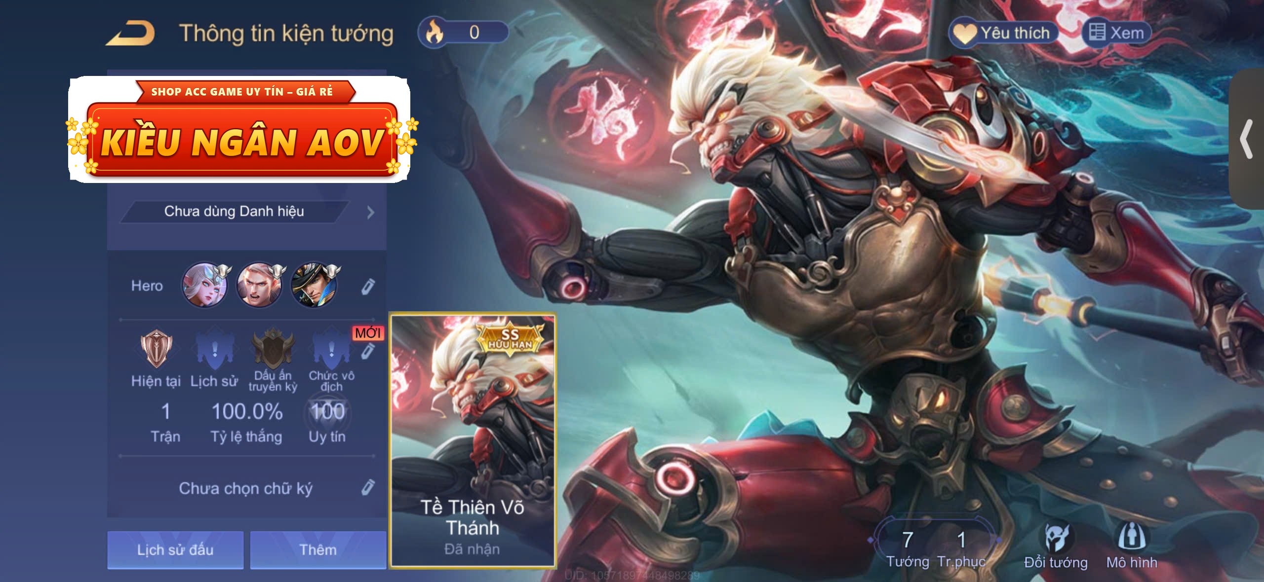 ngộ không tề thiên võ thánh